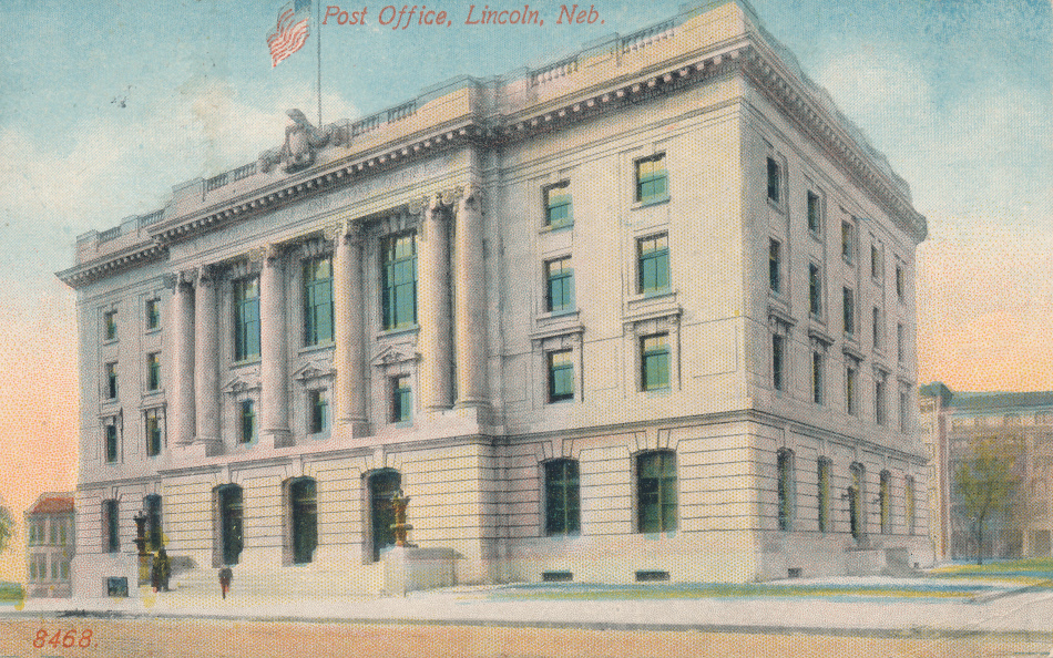 Lincoln, Nebraska Post Office Post Card