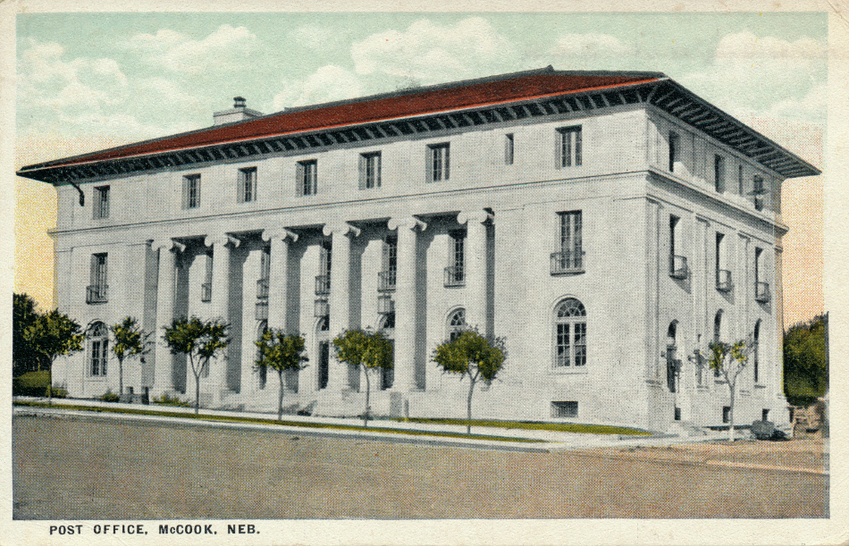 McCook, Nebraska Post Office Post Card