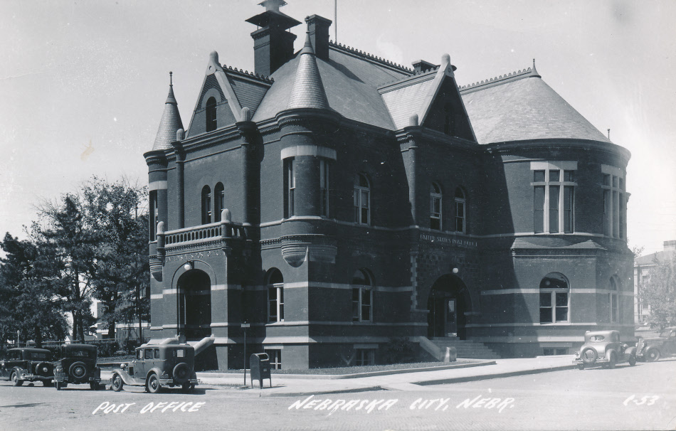 Nebraska City, Nebraska Post Office Post Card