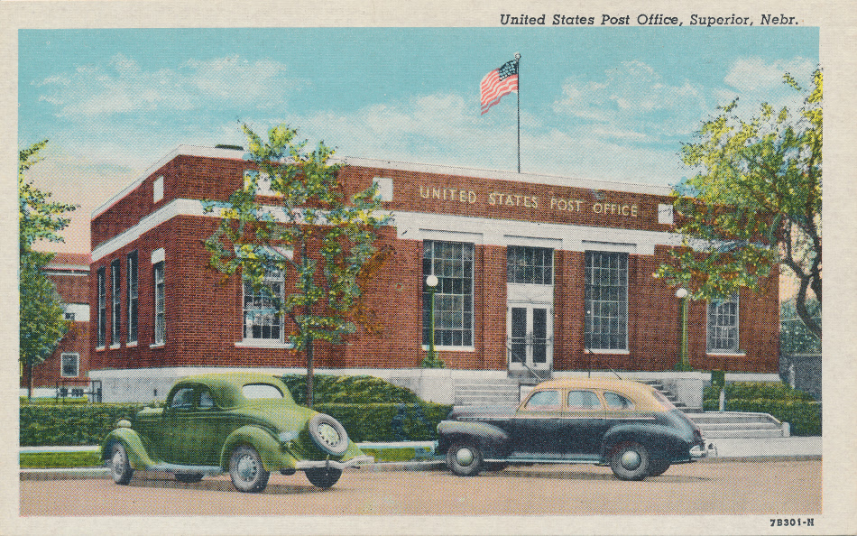 Superior, Nebraska Post Office Post Card