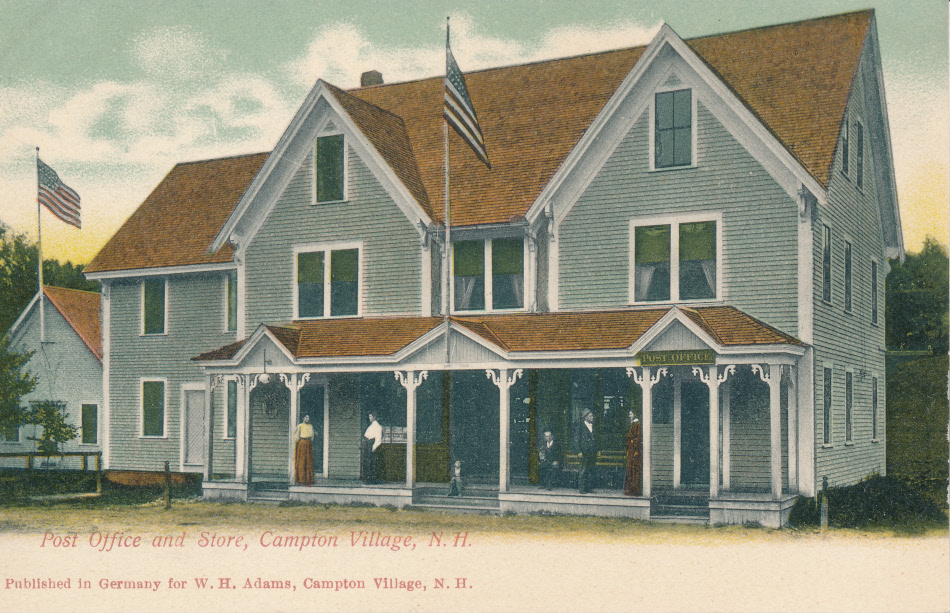 Campton Village, New Hampshire Post Office Post Card