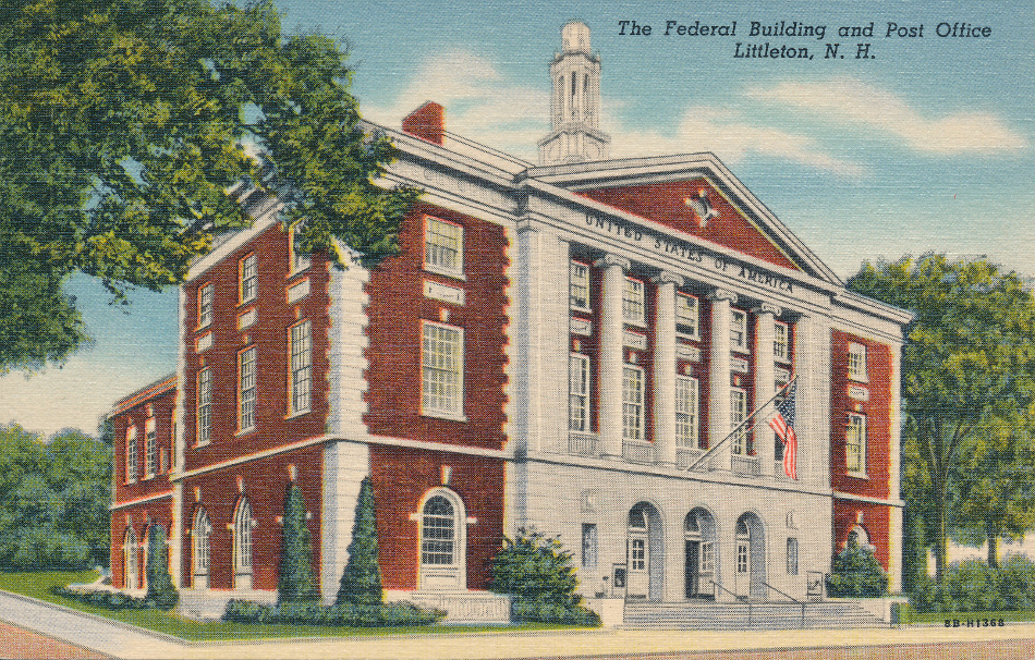 Littleton, New Hampshire Post Office Post Card
