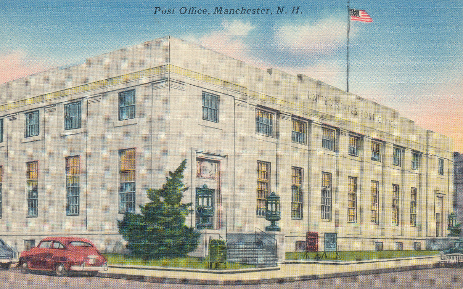 Manchester, New Hampshire Post Office Post Card