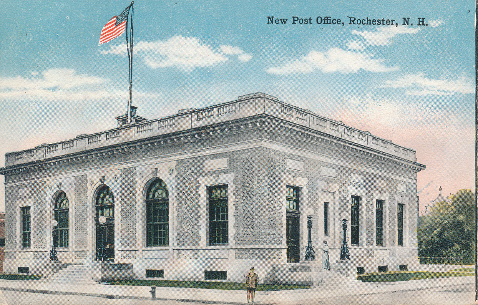 Rochester, New Hampshire Post Office Post Card