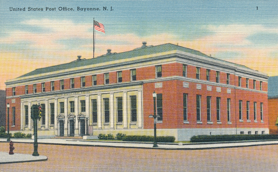 Bayonne, New Jersey Post Office Post Card