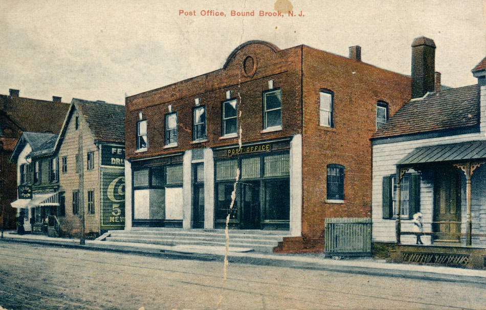 Bound Brook, New Jersey Post Office Post Card