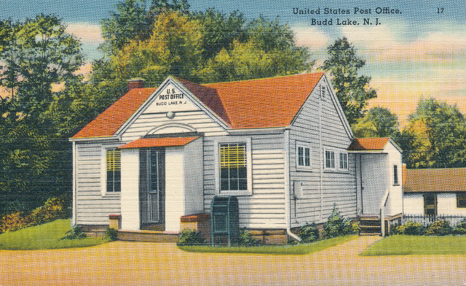 Budd Lake, New Jersey Post Office Post Card