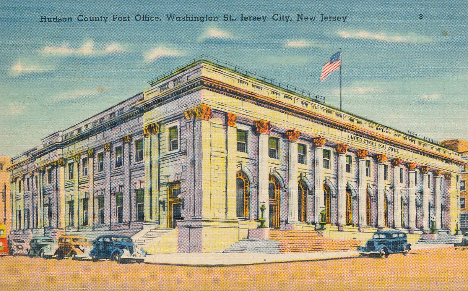 Jersey City, New Jersey Post Office Post Card