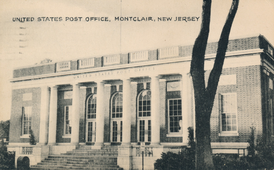 Montclair, New Jersey Post Office Post Card