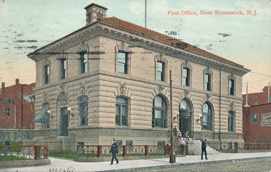 New Brunswick, New Jersey Post Office Post Card