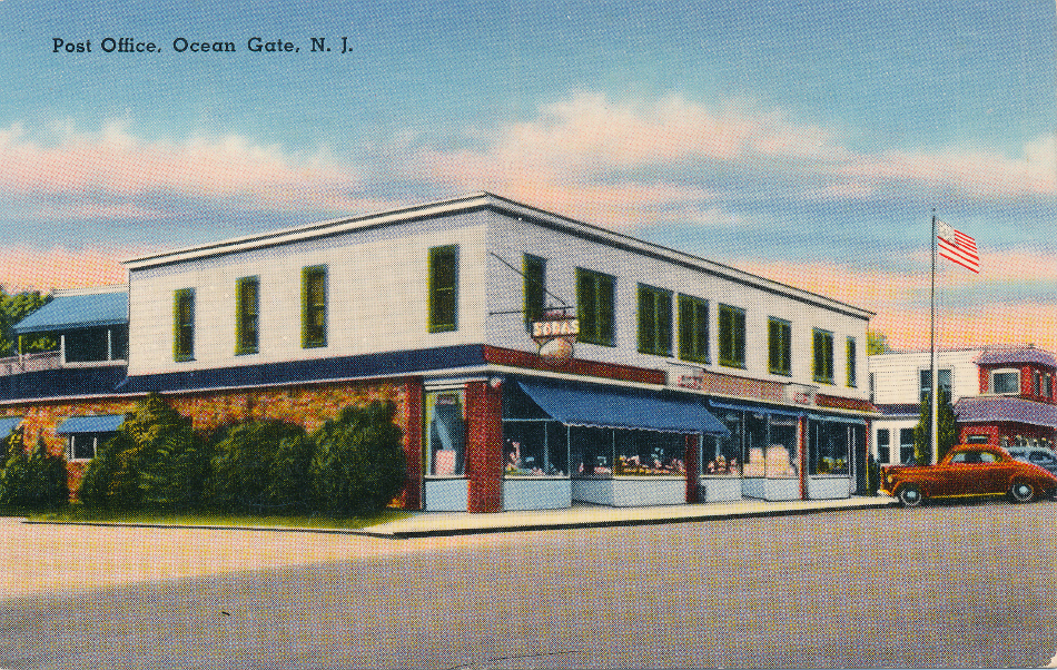 Ocean Gate, New Jersey Post Office Post Card
