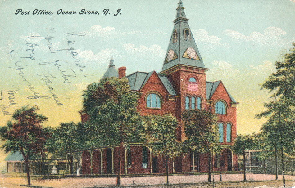 Ocean Grove, New Jersey Post Office Post Card