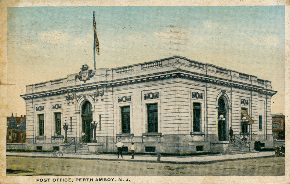 Perth Amboy, New Jersey Post Office Post Card
