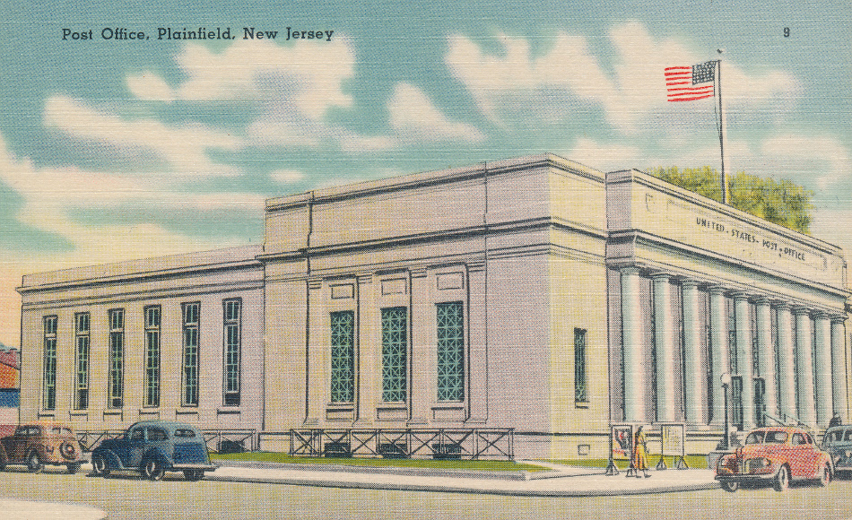 Plainfield, New Jersey Post Office Post Card