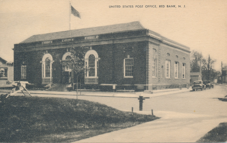 Red Bank, New Jersey Post Office Post Card