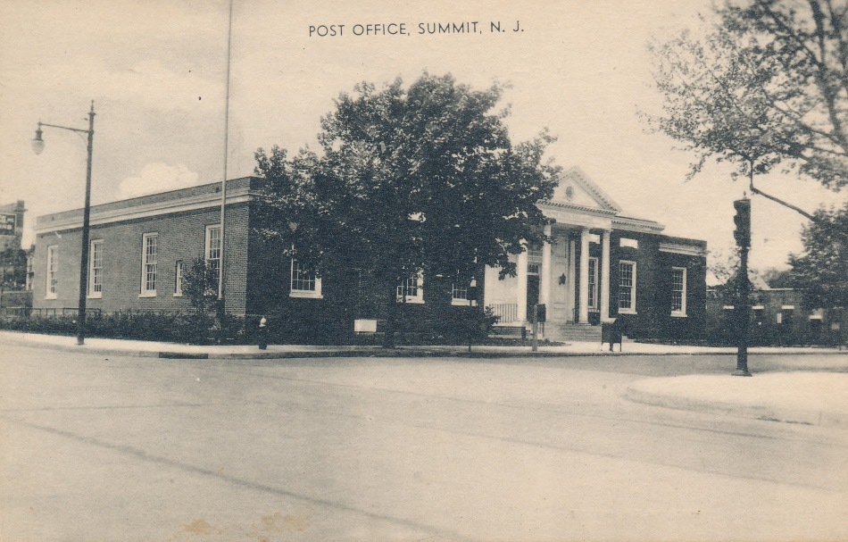 Summit, New Jersey Post Office Post Card