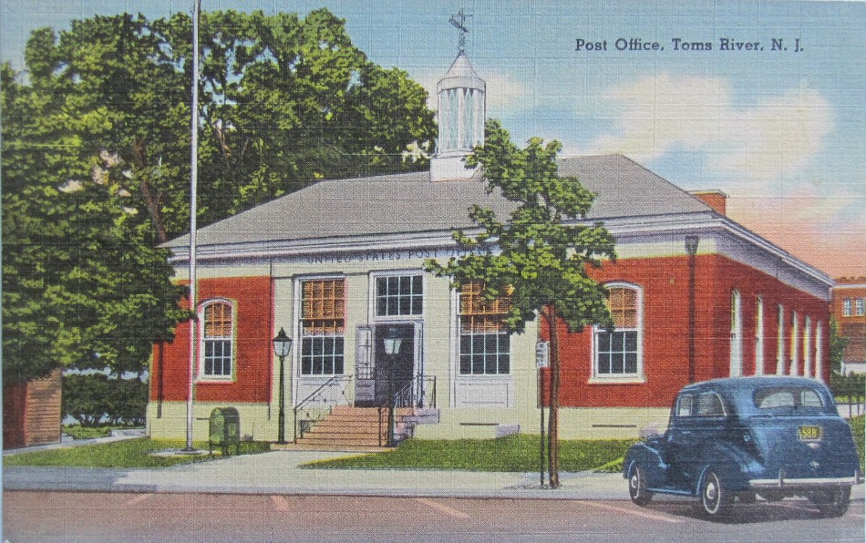 Toms River, New Jersey Post Office Post Card