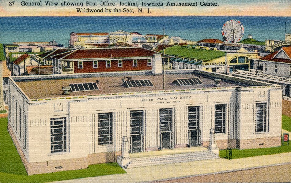 Wildwood by the Sea, New Jersey Post Office Post Card