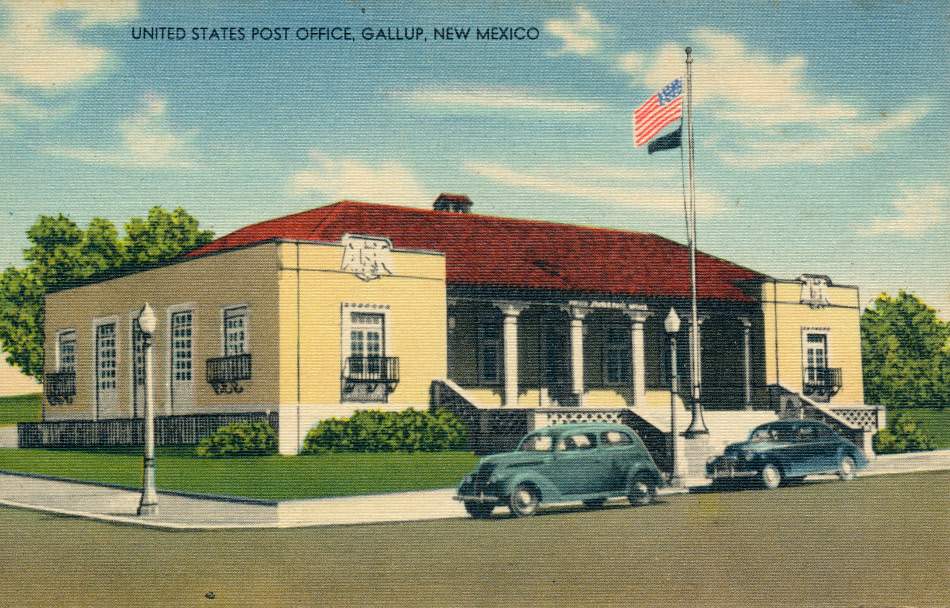 Gallup, New Mexico Post Office Post Card