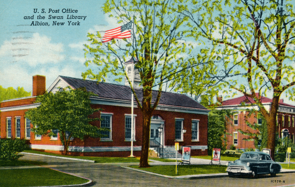 Albion, New York Post Office Post Card