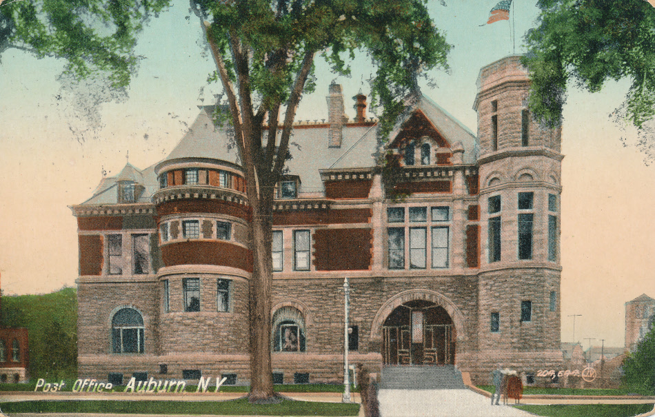 Auburn, New York Post Office Post Card
