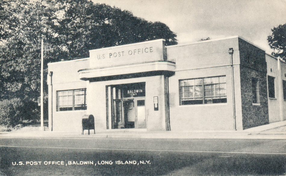 Baldwin, New York Post Office Post Card