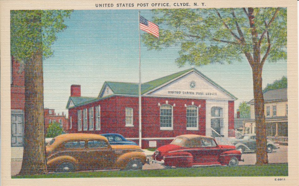 Clyde, New York Post Office Post Card