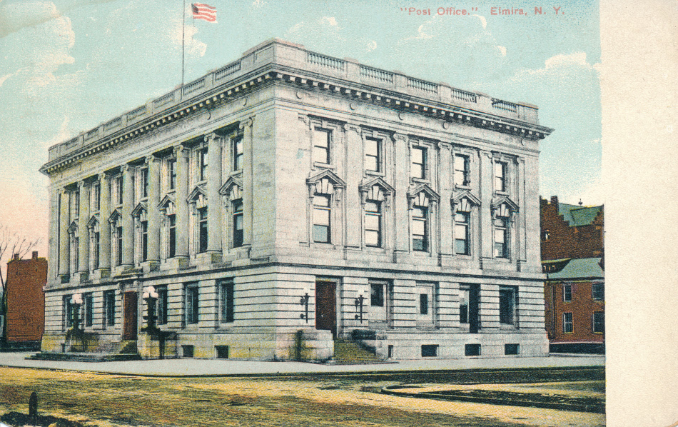 Elmira, New York Post Office Post Card
