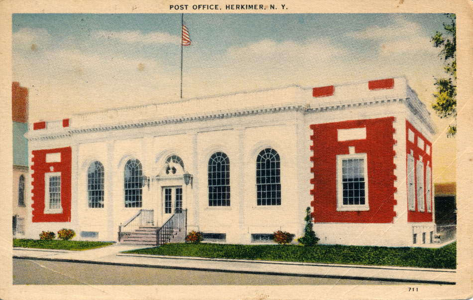 Herkimer, New York Post Office Post Card