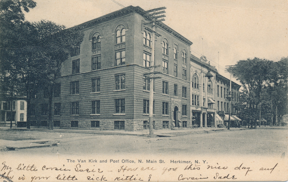 Herkimer, New York Post Office Post Card