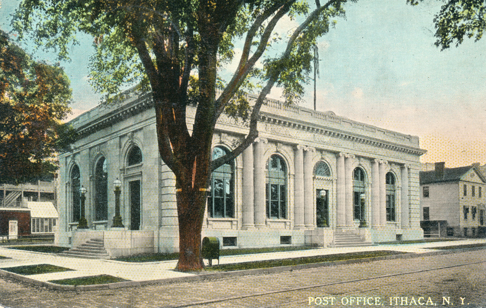 Ithaca, New York Post Office Post Card
