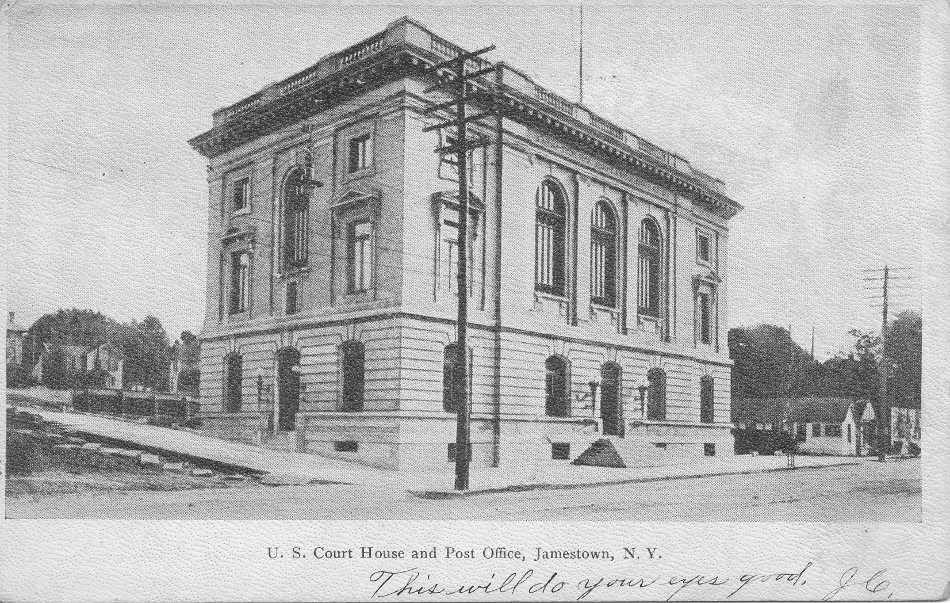 Jamestown, New York Post Office Post Card