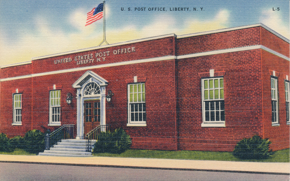 Liberty, New York Post Office Post Card