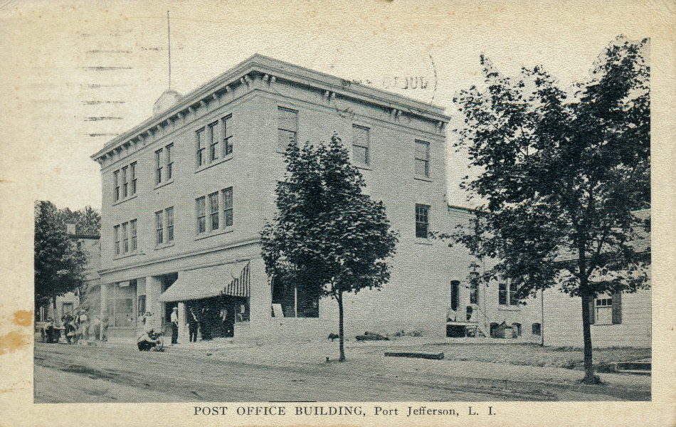 Long Island-Port Jefferson, New York Post Office Post Card