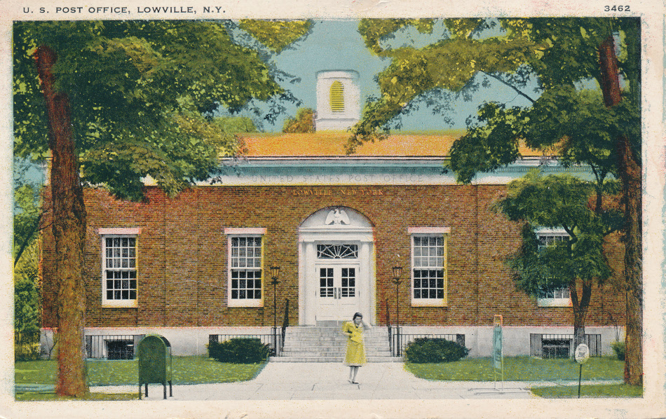 Lowville, New York Post Office Post Card