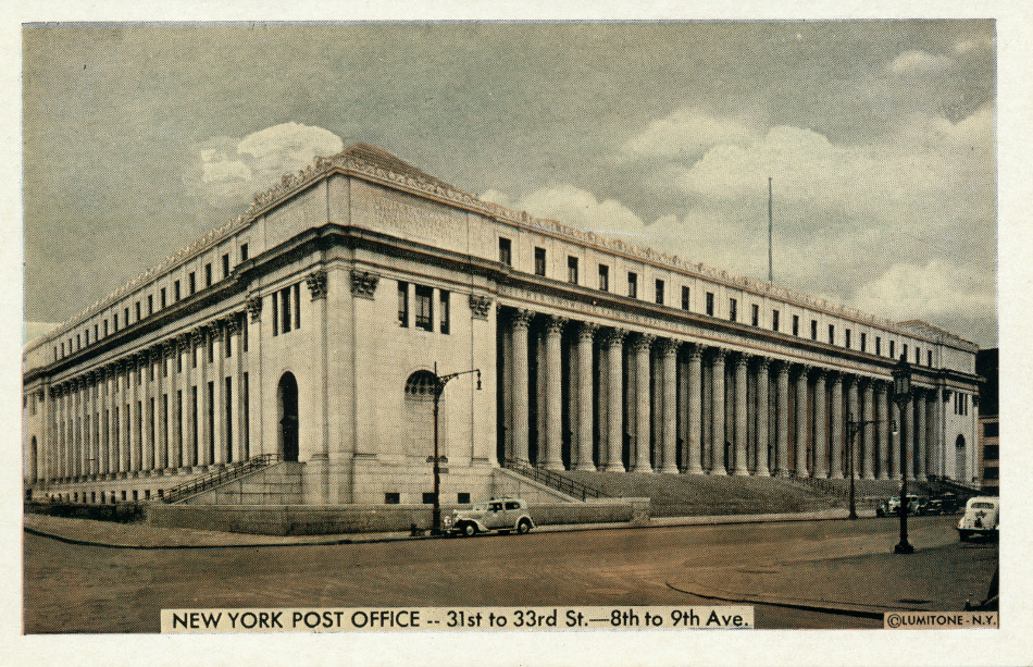 New York, New York Post Office Post Card