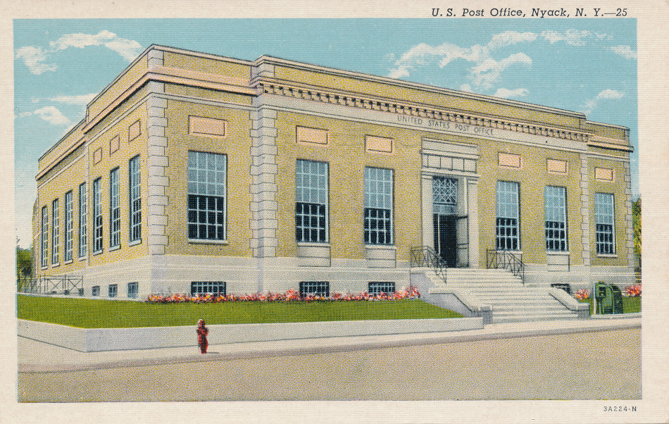 Nyack, New York Post Office Post Card