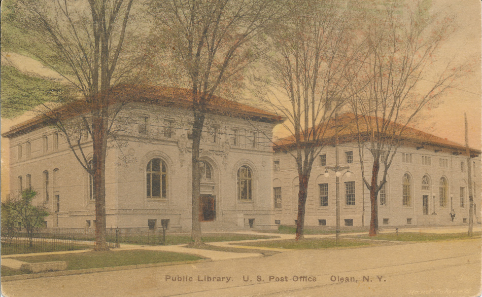 Olean, New York Post Office Post Card