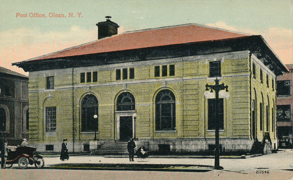 Olean, New York Post Office Post Card