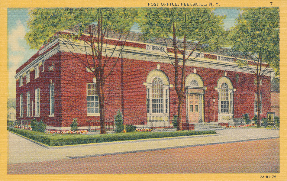 Peekskill, New York Post Office Post Card