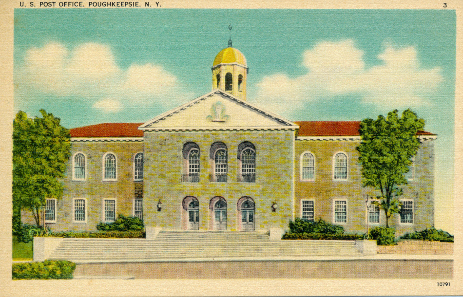 Poughkeepsie, New York Post Office Post Card