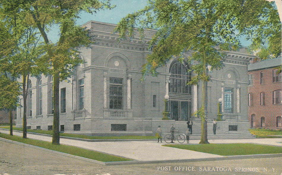Saratoga Springs, New York Post Office Post Card