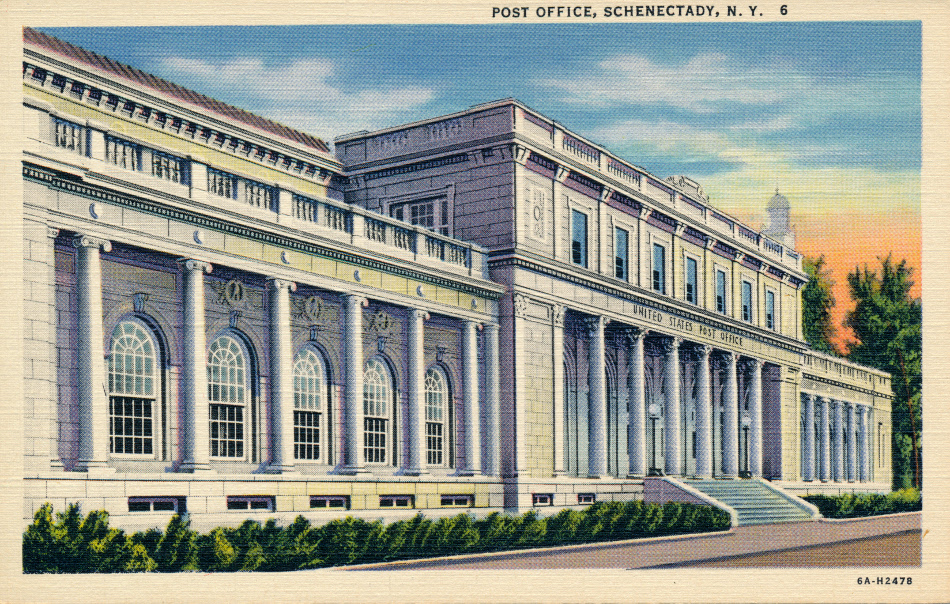 Schenectady, New York Post Office Post Card