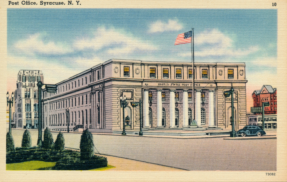 Syracuse, New York Post Office Post Card