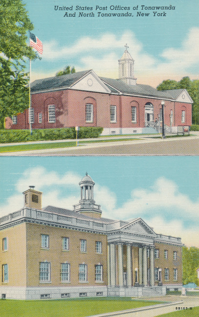 Tonawanda, New York Post Office Post Card