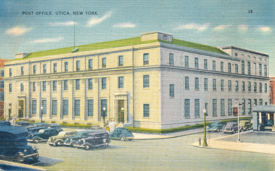 Utica, New York Post Office Post Card
