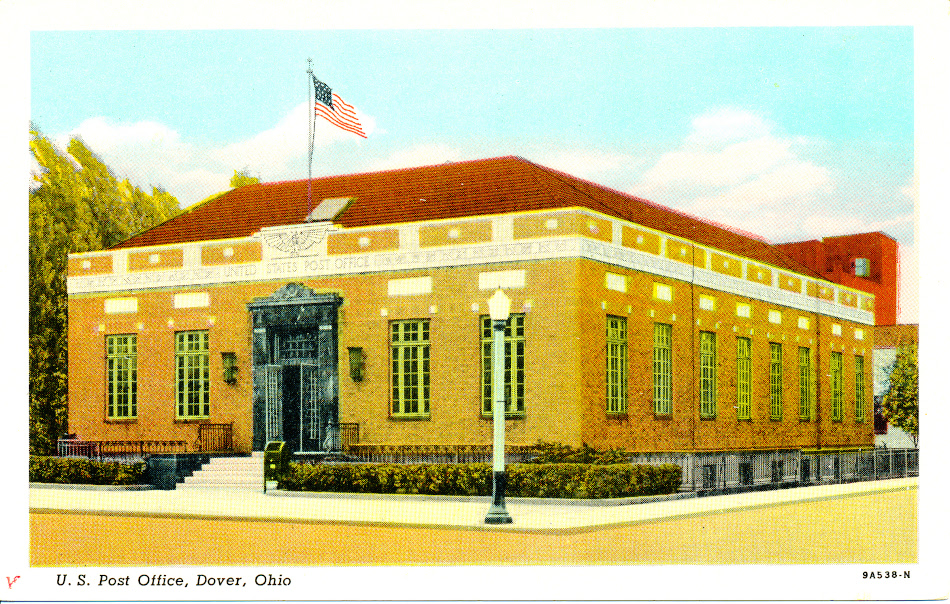 Dover, Ohio Post Office Post Card