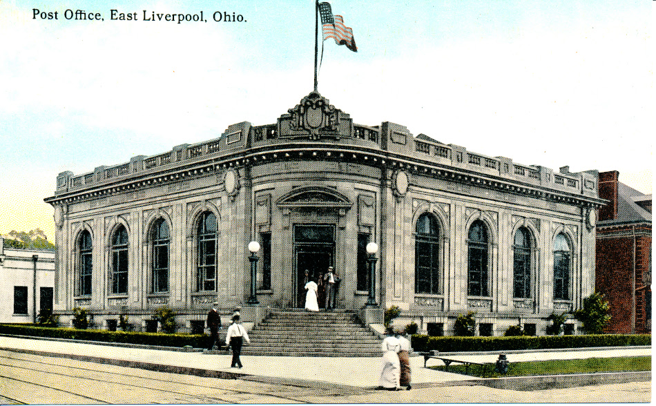 East Liverpool, Ohio Post Office Post Card