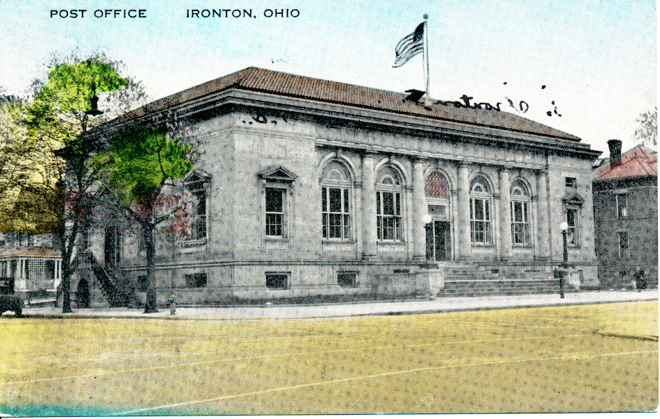 Ironton, Ohio Post Office Post Card