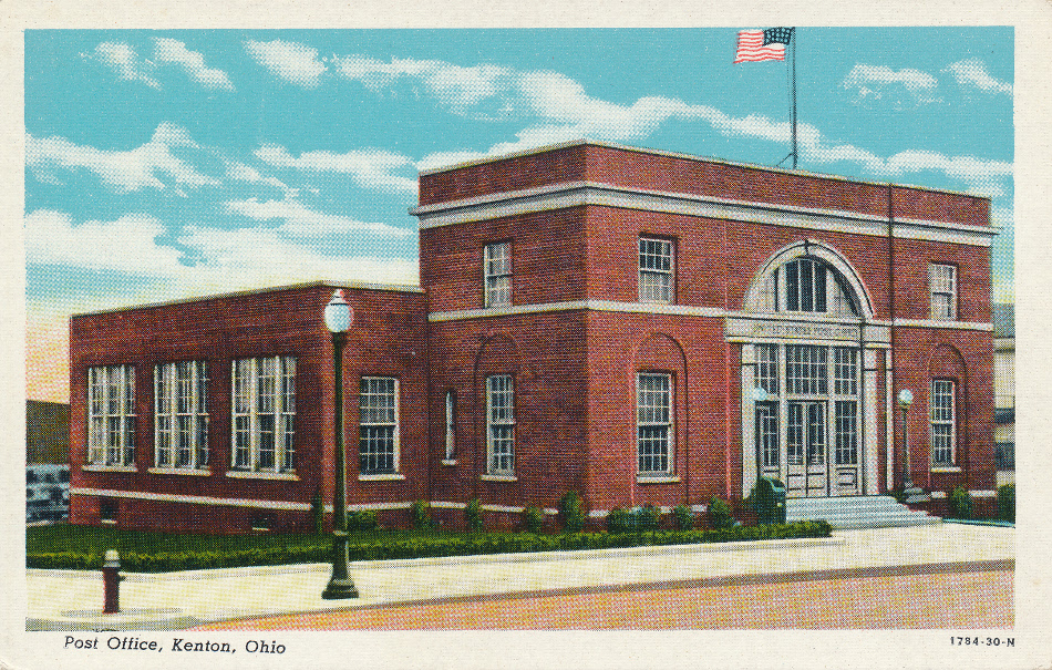 Kenton, Ohio Post Office Post Card